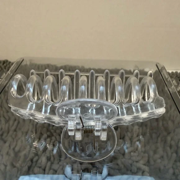 Set of Three Hair Claw Clips - Black, Brown, Clear (BUNDLE ONLY PURCHASE) - Picture 2 of 4